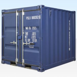 8ft Shipping Container (One Trip) Blue (RAL 5013) - Image 1