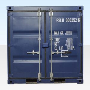 8ft Shipping Container (One Trip) Blue (RAL 5013) - Image 3