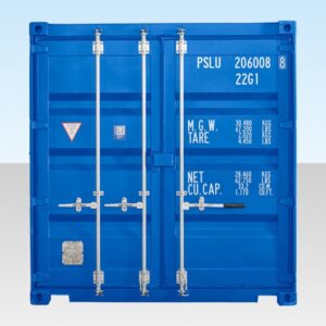 20ft Self Storage Container with Bamboo Floor – Blue (RAL 5010) - Image 2