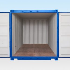 20ft Self Storage Container with Bamboo Floor – Blue (RAL 5010) - Image 4