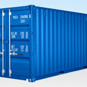 20ft Self Storage Container with Bamboo Floor – Blue (RAL 5010) - Image 1