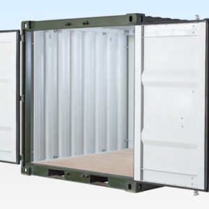 8ft One Trip Shipping Container Green (RAL 6007) - Image 4