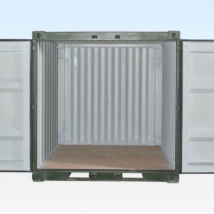 8ft One Trip Shipping Container Green (RAL 6007) - Image 3