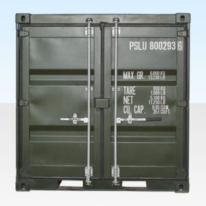 8ft One Trip Shipping Container Green (RAL 6007) - Image 2