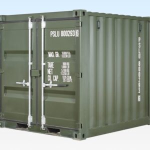 8ft One Trip Shipping Container Green (RAL 6007) - Image 1